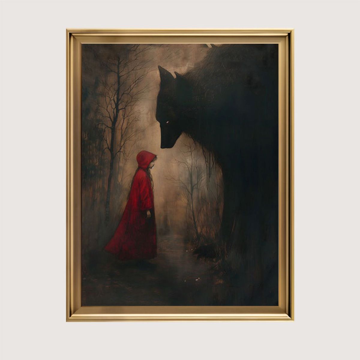 VATYERTY - Cuadro Little Red Riding Hood And Big Bad Wolf