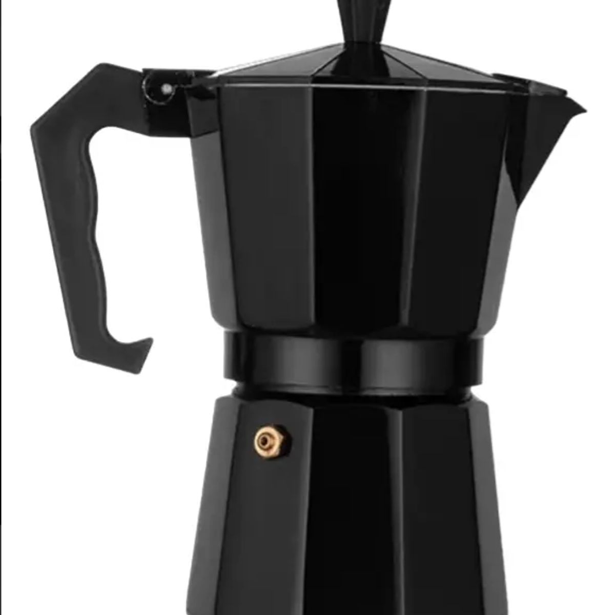GENERICO - Cafetera Italiana Aluminio Negra 2 Tazas Preparacion Gourmet