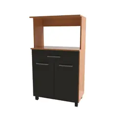 DUSCHY - Mueble Multiuso 2 puertas 1 cajón 68x118.5x38 cm para Microondas Gris Fika