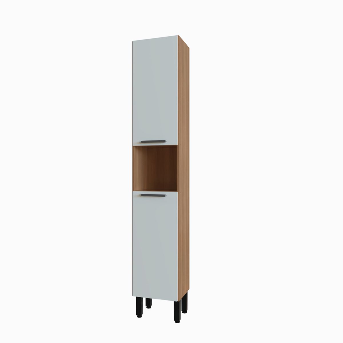 DUSCHY - Mueble Torre despensa 2 puertas 35x200x31 cm Blanco Firenze