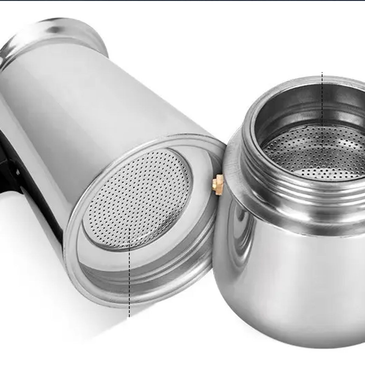 GENERICO - Cafetera Italiana Acero Inoxidable 22x11x14 9 Tazas