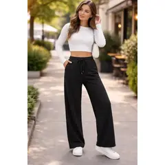 LOOK SHOP - Pantalón Jogger Mujer Recto Forro Interior Corderito. Grueso 8675