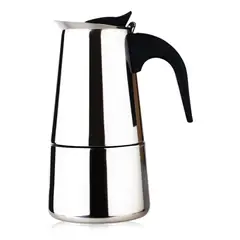 GENERICO - Cafetera Italiana Acero Inoxidable 15x8x11 Largo 2 Tazas Gourmet
