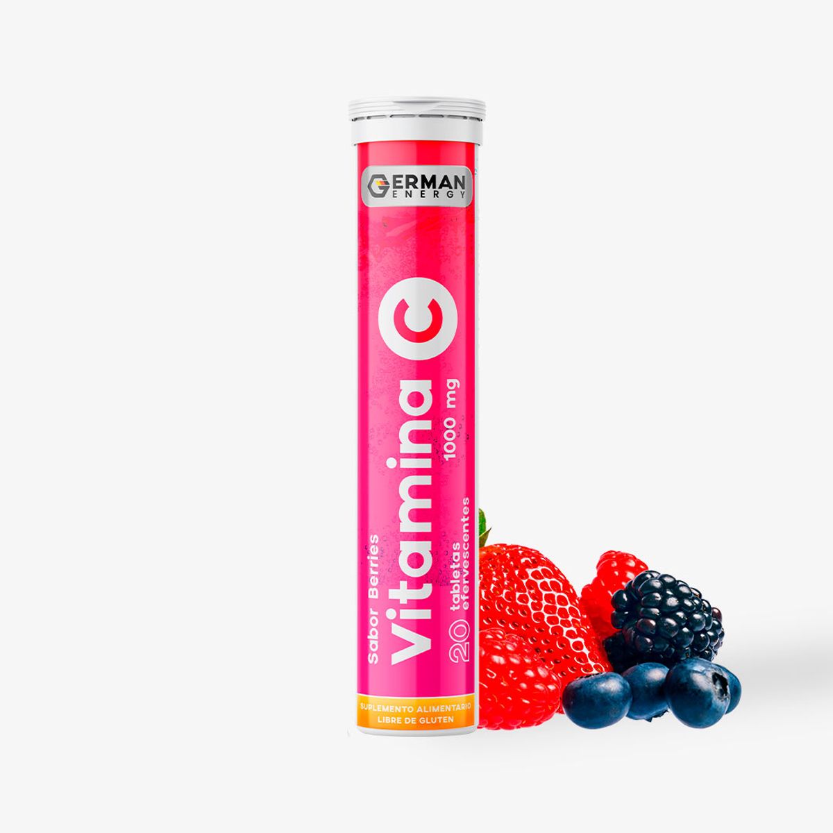 GERMAN ENERGY - Vitamina C 1000 mg sabor berries German Energy