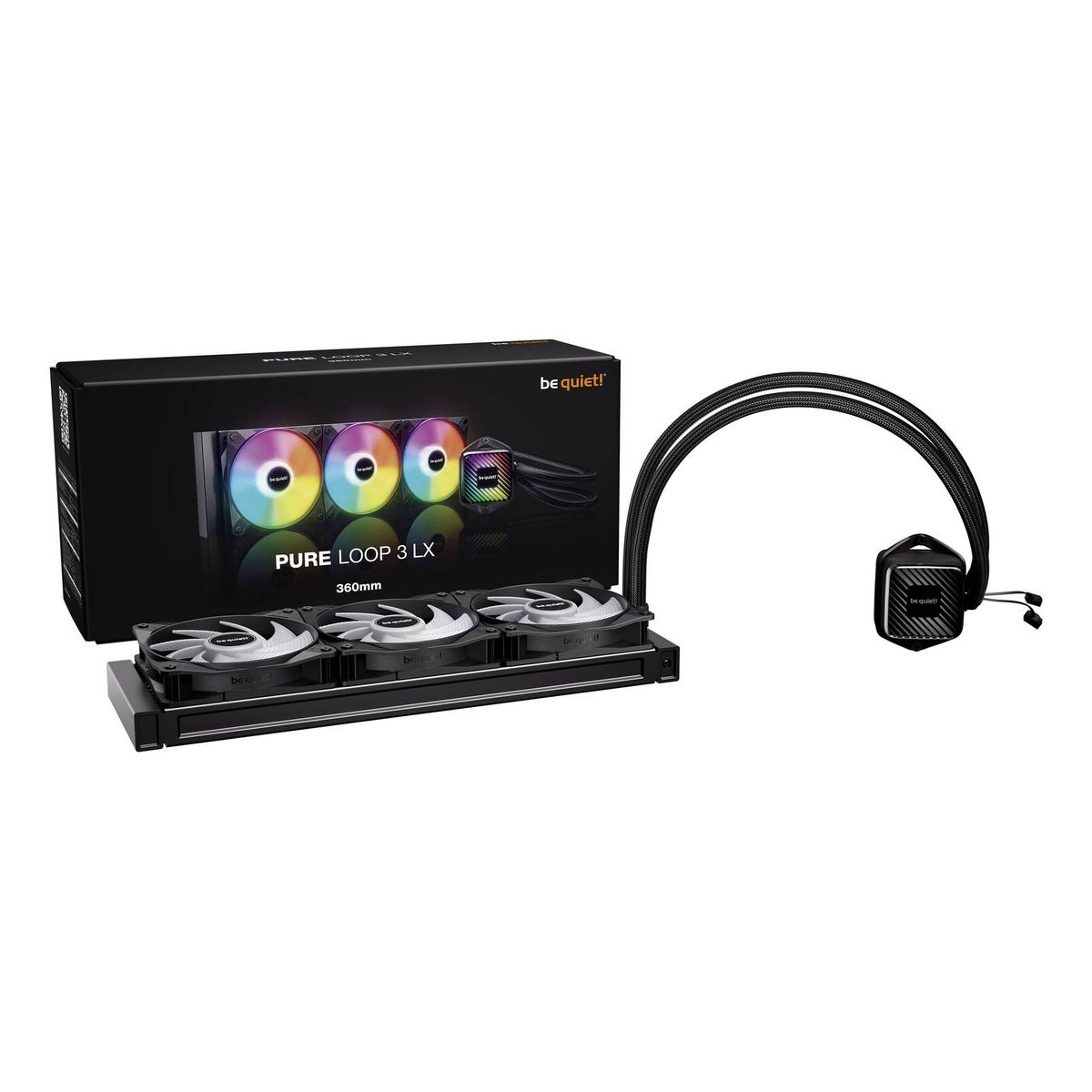 BE QUIET - Refrigeración Líquida Be Quiet! Pure Loop 3 LX 360mm, ARGB, PWM, Intel/AMD