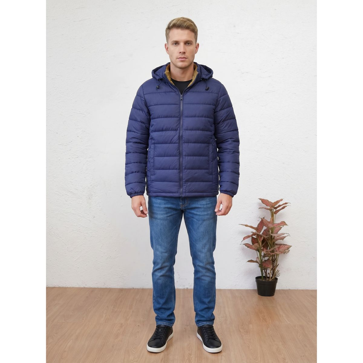 LIKE SHOP - Parka Hombre Chaqueta Calidad Premium Resistente Agua Gorro 5014