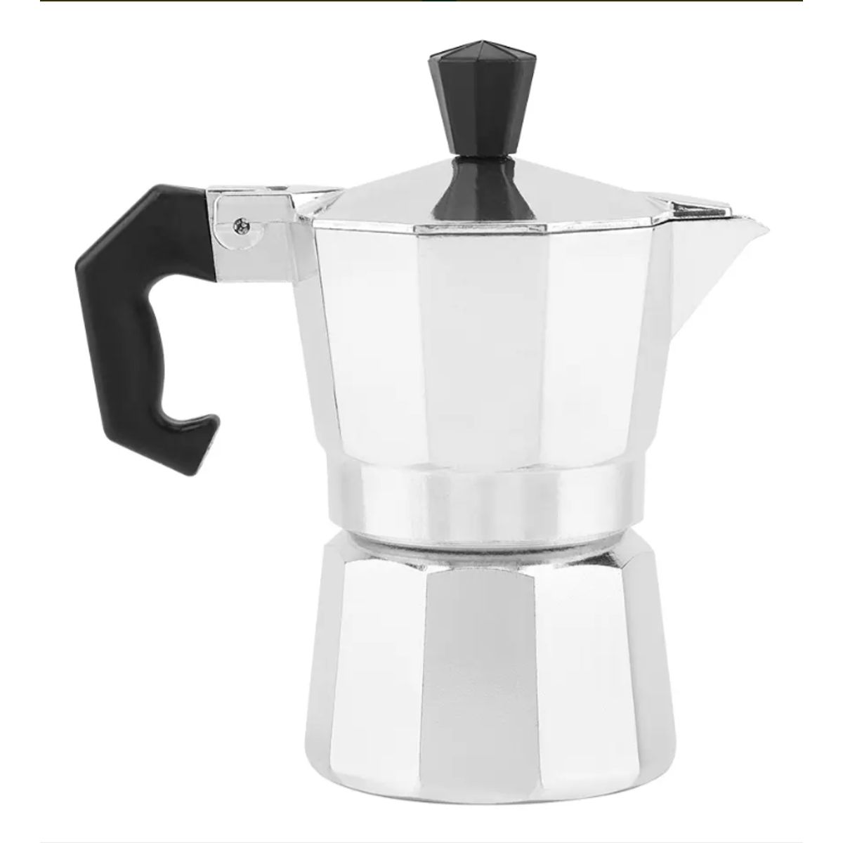 GENERICO - Cafetera Italiana Aluminio Natural 28x14x22cm Largo 14 Tazas Plata