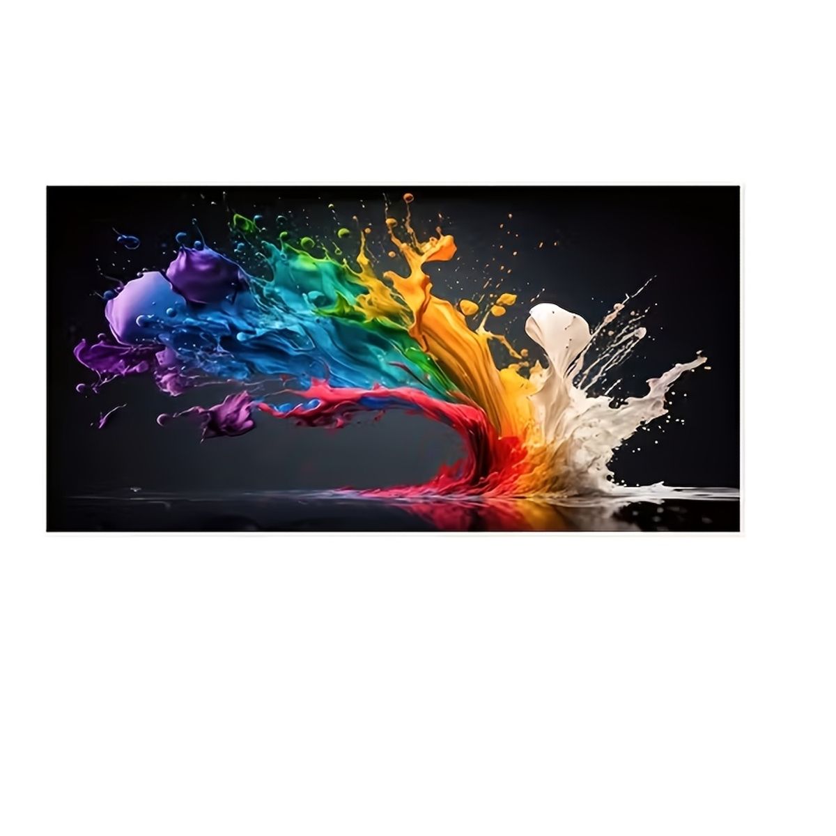 VATYERTY - Póster De Lienzo Con Pigmentos Coloridos Y Planos En 2D