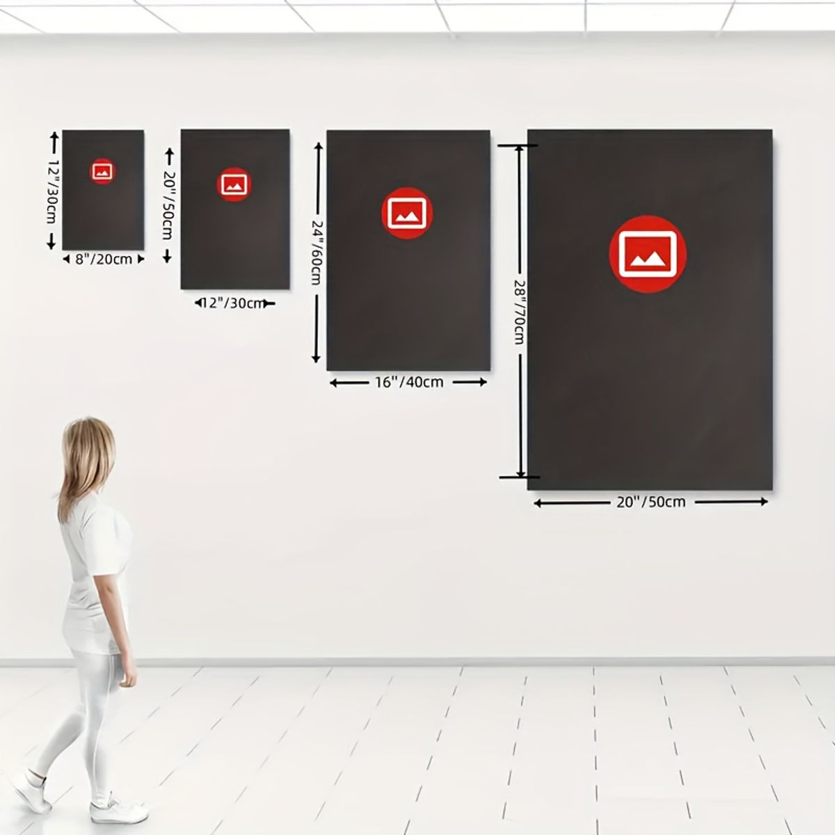 VATYERTY - Set of 3 De Paisaje Abstracto De Montaña