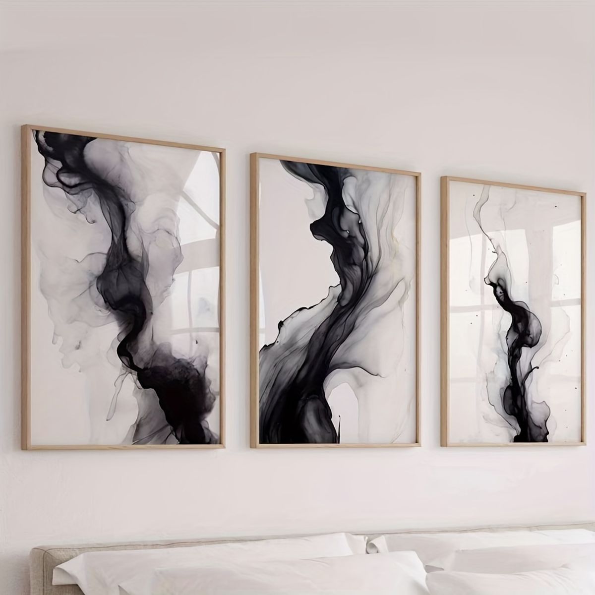 VATYERTY - Set of 3 De Arte Mural Minimalista Moderno En Blanco Y Negro