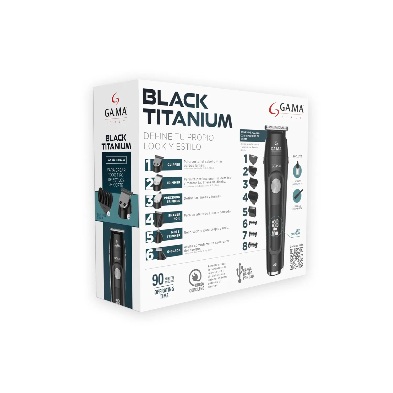 GA MA ITALY Clipper Profesional GA.MA GCX 630 Black Titanium
