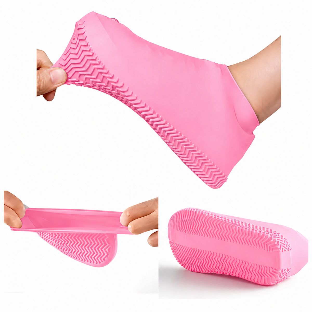 GENERICO - Cubre Zapato Silicona Invierno Para Niños Rosado