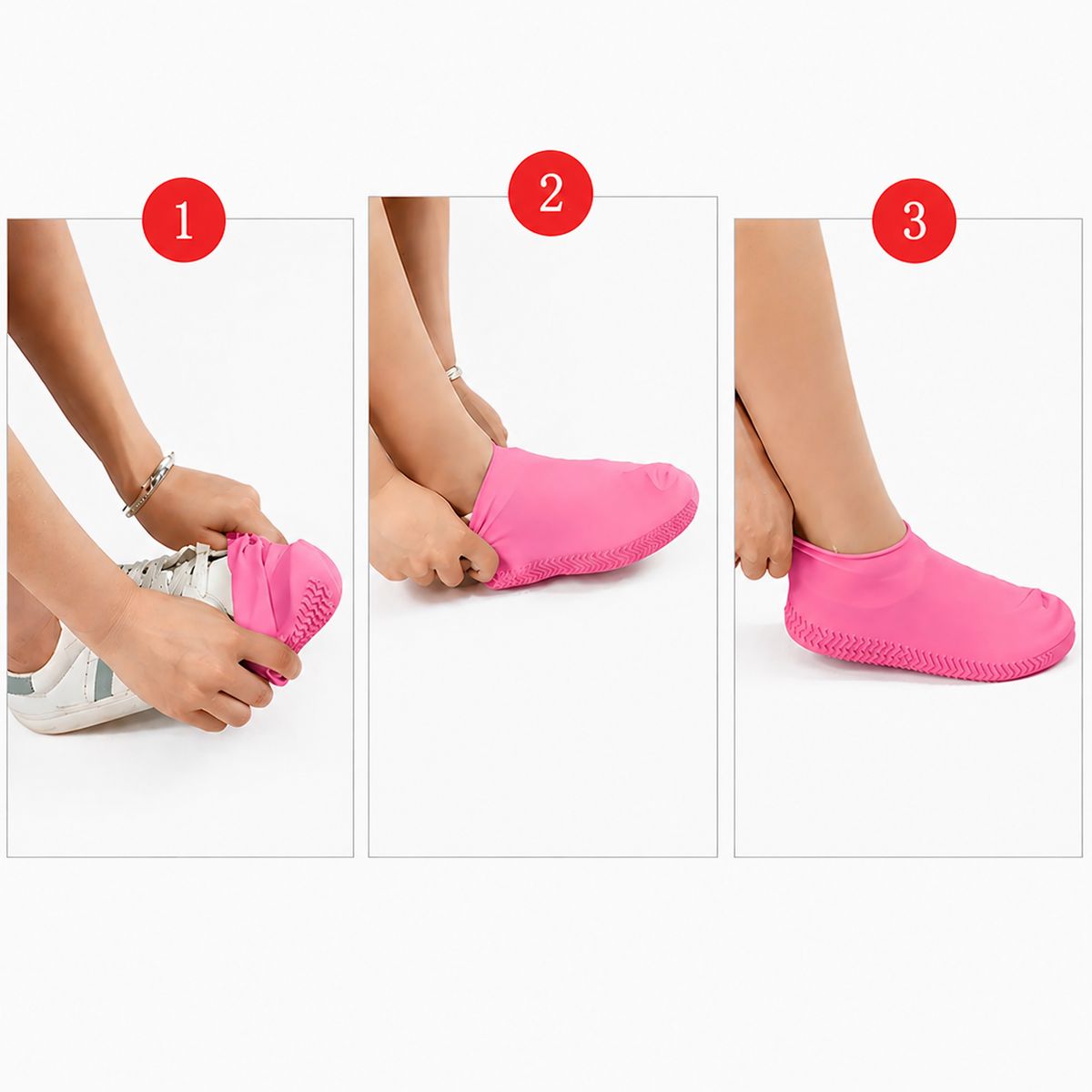 GENERICO - Cubre Zapato Silicona Invierno Para Niños Rosado