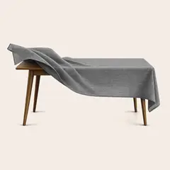 GENERICO - Mantel Rectangular Lino Antimanchas 220x140 cm Para Mesa Comedor Cocina Facil Limpieza GRIS BELUG