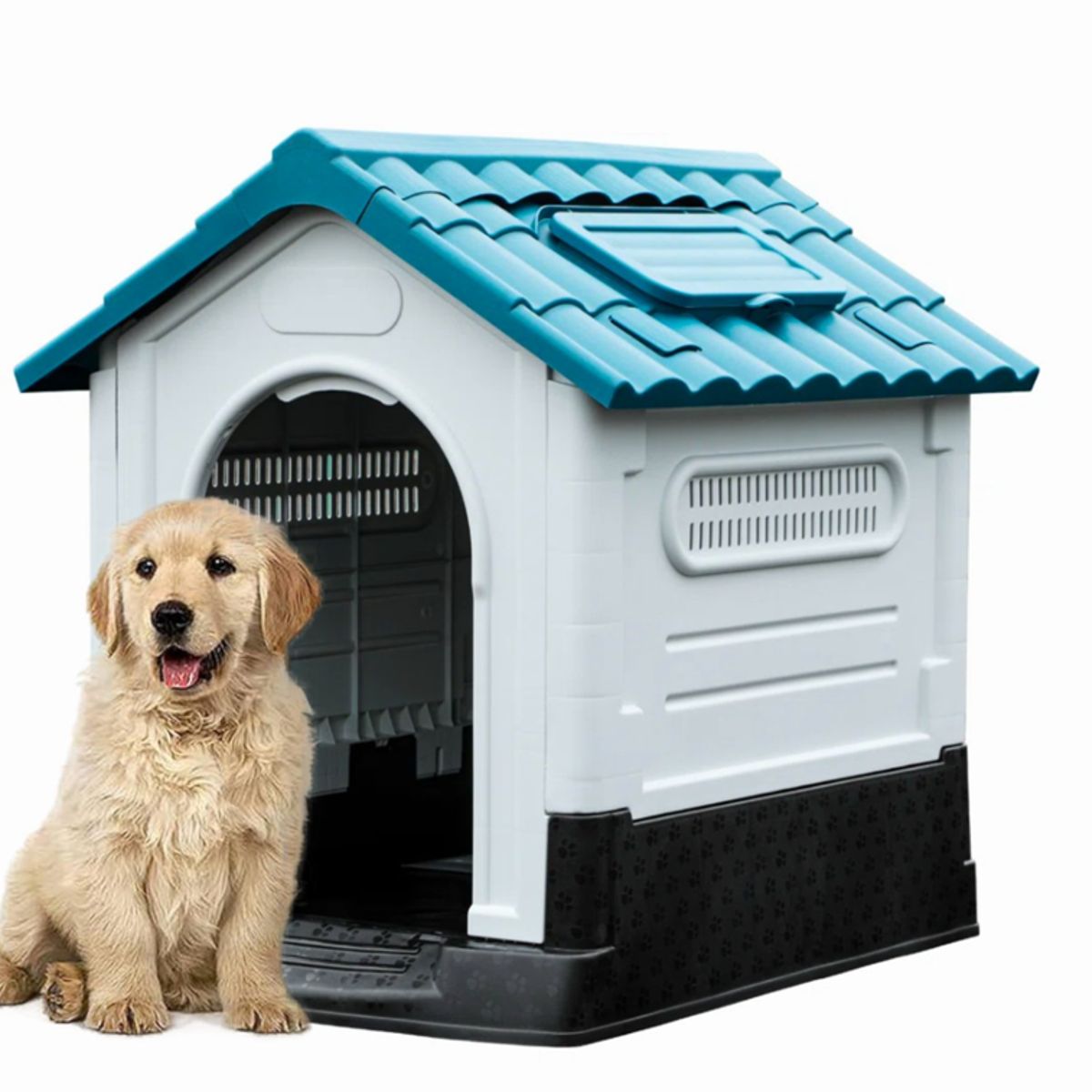 KIDSCOOL - Casa Para Perros Razas Pequeñas a Medianas Resistente con Ventilación