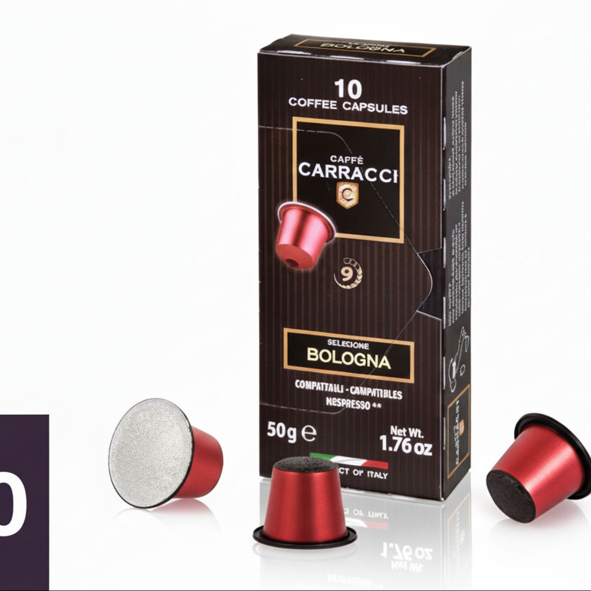 CARRACCI - Cápsulas de Café Bologna para Nespresso Carracci 10x10x50g