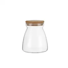 GENERICO - Frasco Organizador 940ml Vidrio - Tapa de Bambú Hermética - Calidad Premium