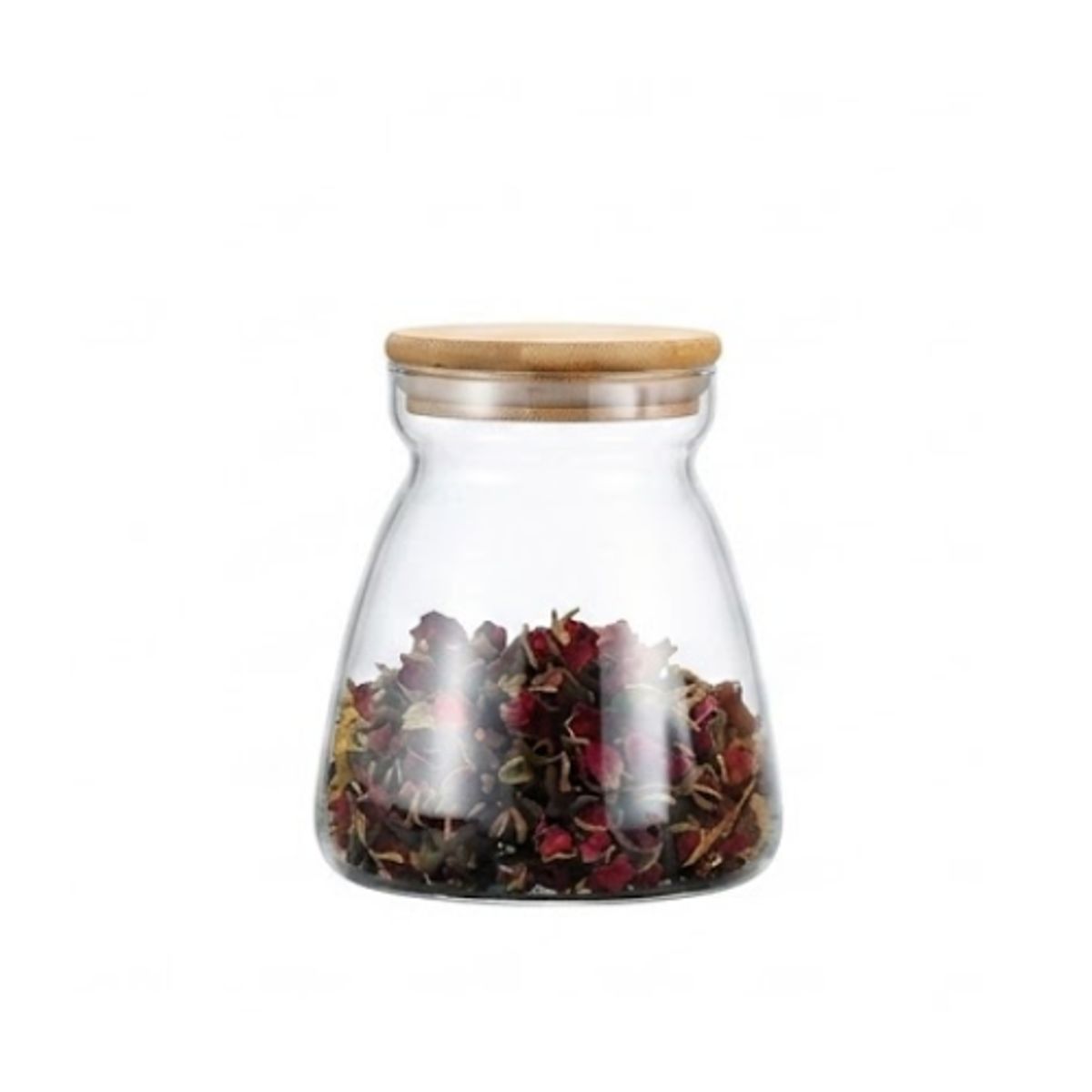 GENERICO - Frasco Organizador 940ml Vidrio - Tapa de Bambú Hermética - Calidad Premium