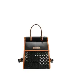 NICOLE LEE - CARTERA MOCHILA GEOMETRICA BLACK