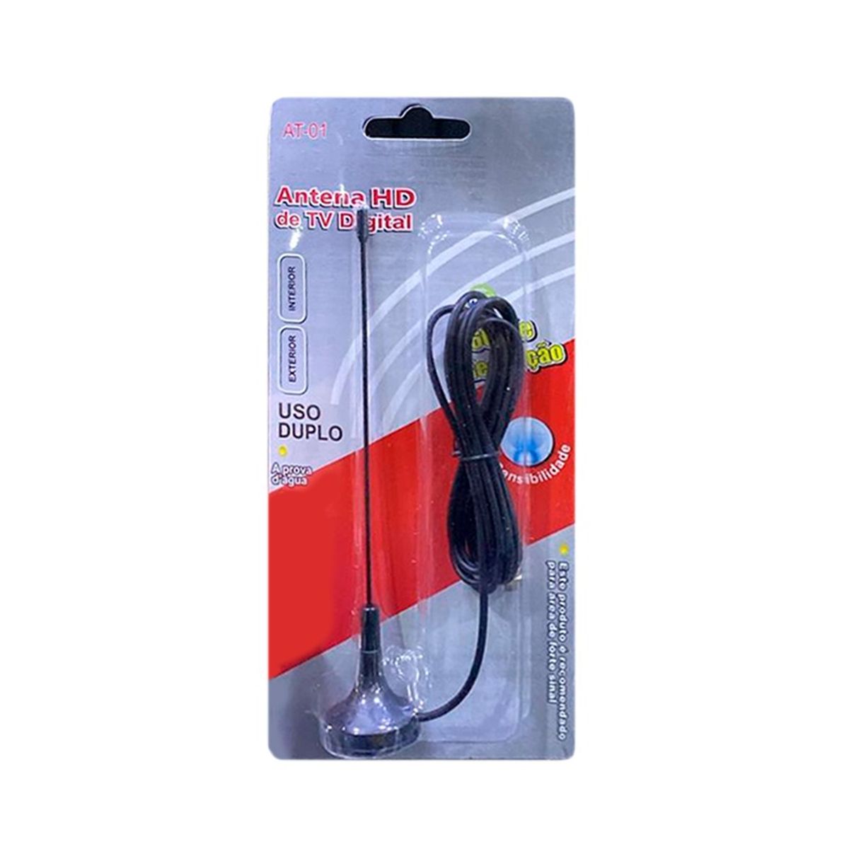 GENERICO - Antena Tv Digital Full Hd Base Magnética Interior Y Exterior