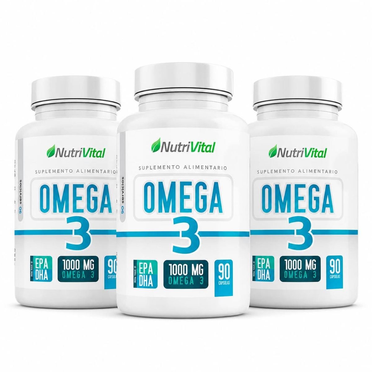 NUTRIVITAL - Pack 3 omega 3 1000mg Nutrivital 270 caps