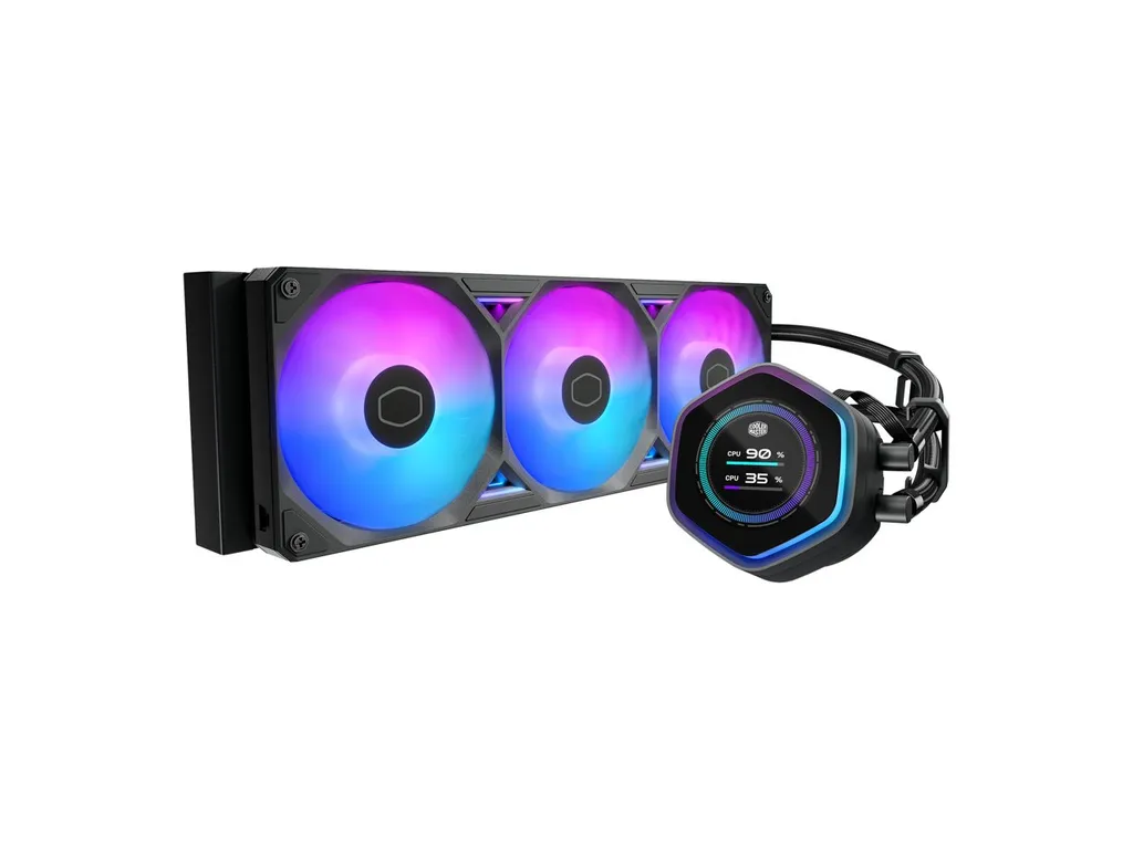 Refrigeracion Liquida MasterLiquid Atmos II 360mm, 3 Ventiladores, LCD, Negro