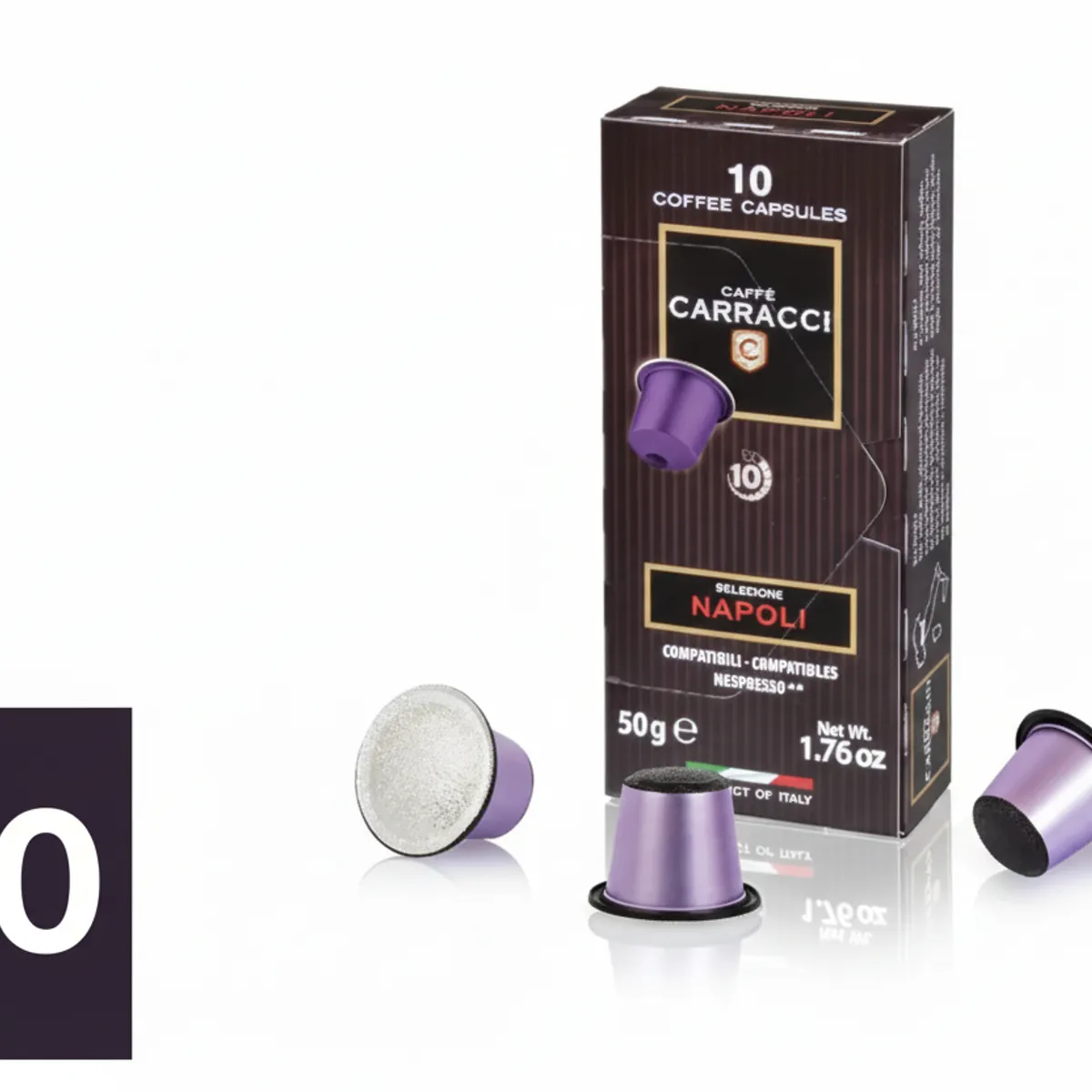 CARRACCI - Cápsulas de Café Napoli para Nespresso Carracci 10x10x50g Kiosclub