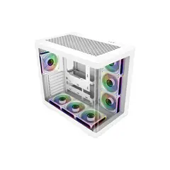 COOLER MASTER - Gabinete Gamer Elite 600, Mid Tower, 7 Ventiladores ARGB, Blanco