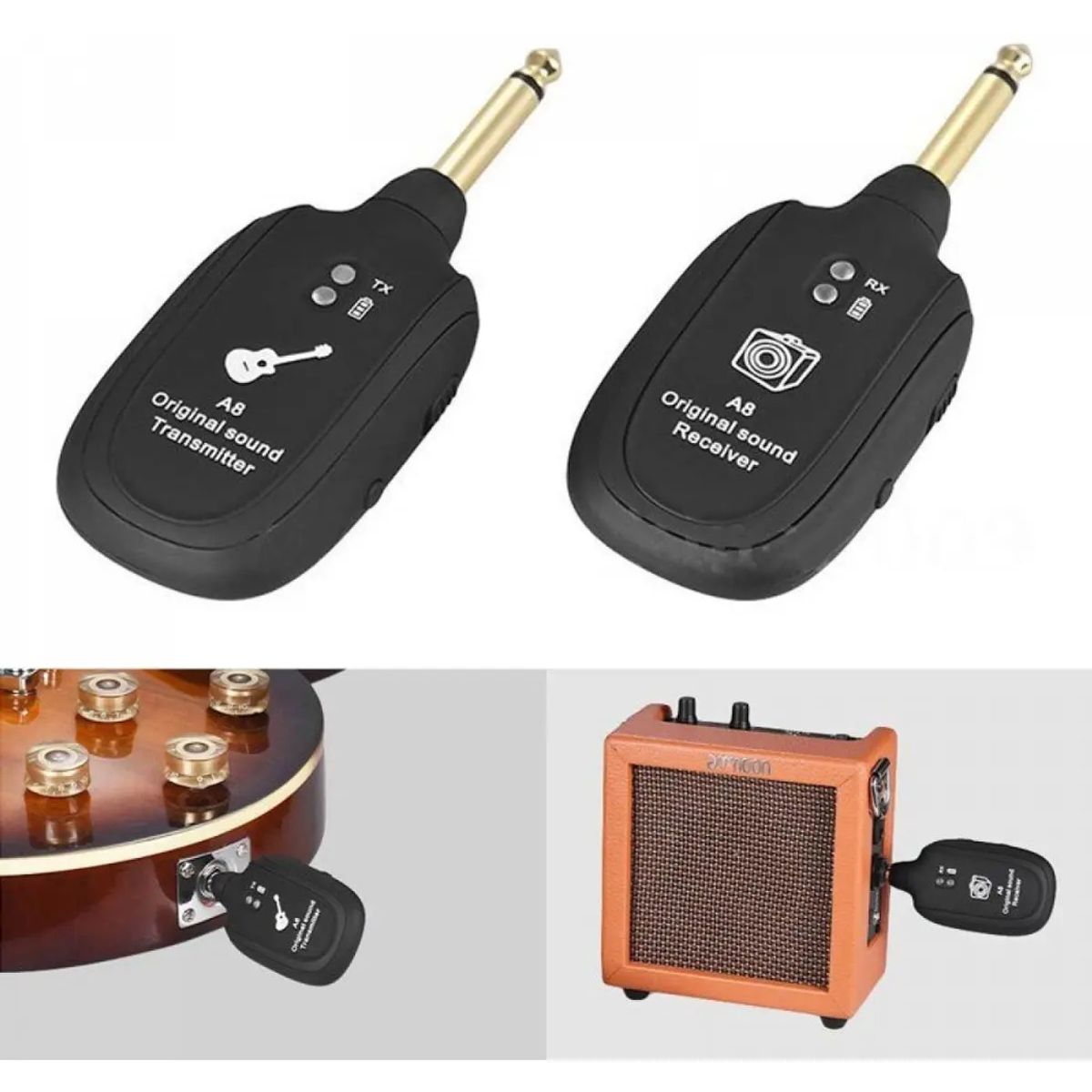 OEM - Sistema Inalámbrico Para Guitarra A8 Alta Fidelidad 730 Mhz