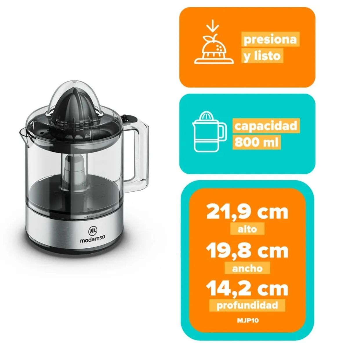 MADEMSA - EXPRIMIDOR DE CÍTRICOS MADEMSA 800ML