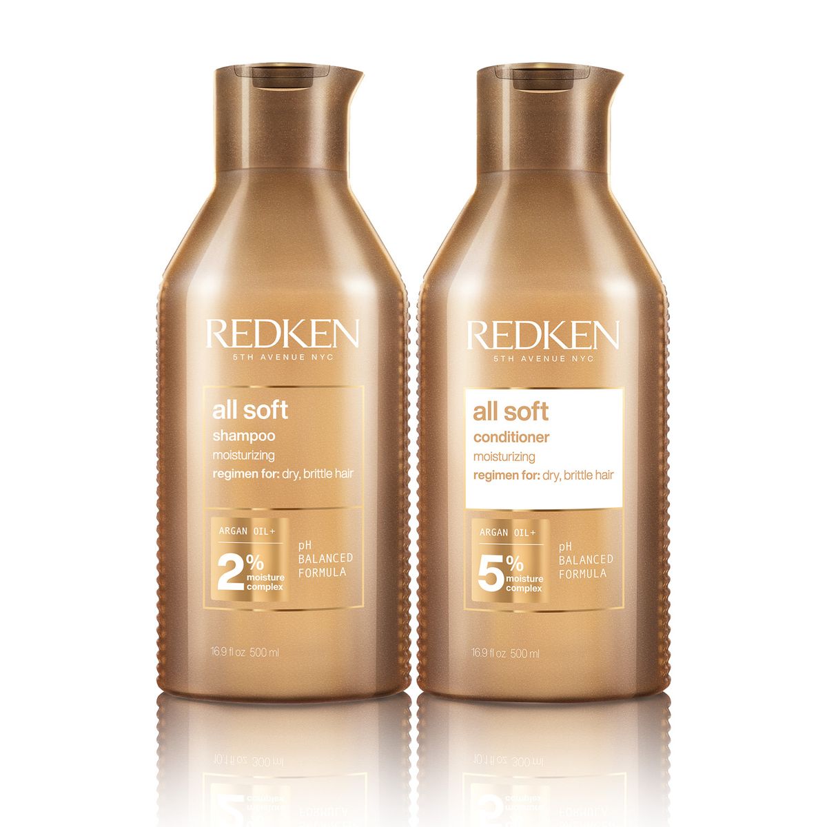 REDKEN - Tratamiento Capilar Hidratación Cabello Seco All Soft Shampoo 500Ml + Acondicionador 500Ml Redken