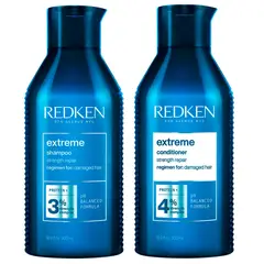 REDKEN - Tratamiento Capilar Reparación Cabello Dañado Extreme Shampoo 500Ml + Acondicionador 500Ml