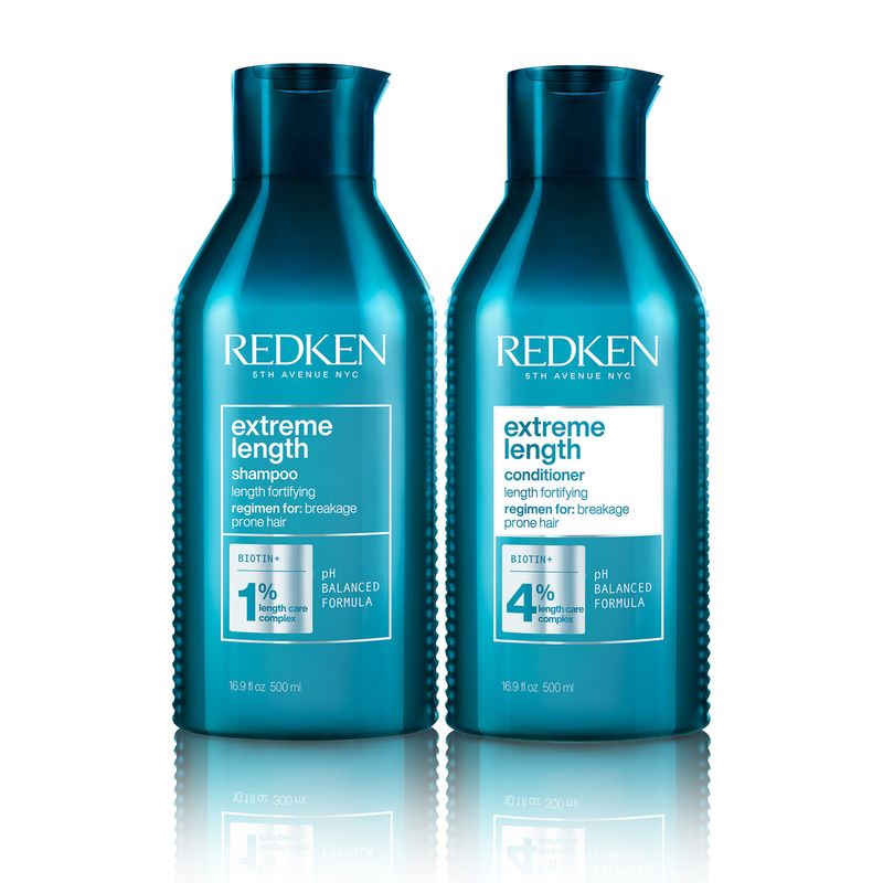 REDKEN - Tratamiento Capilar Largos Deseados Extreme Lenght Shampoo 500Ml + Acondicionador 500 Ml Redken