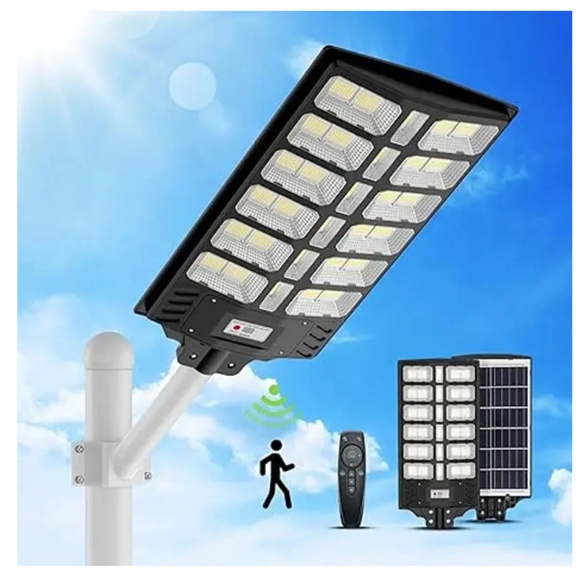 GENERICO - Foco Solar De Calle Industrial De Alta Potencia 1200w