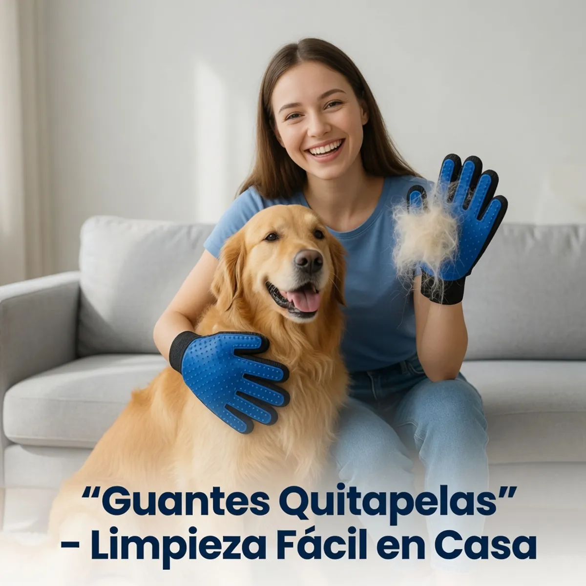MOVI - Guantes Quitapelos para Mascota - Removedor de Pelo de Perros y Gatos Reutilizables