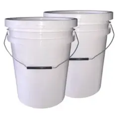 GENERICO - BALDE DE 16LT BLANCO CON TAPA LISA