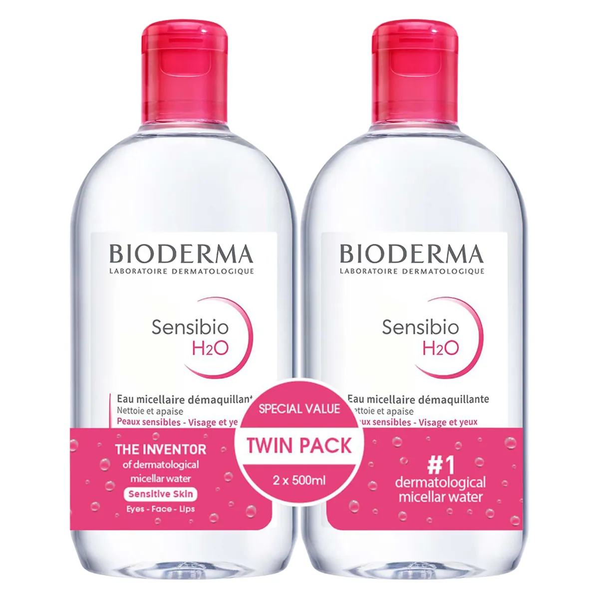 BIODERMA - Duo Sensibio H2O agua micelar para Piel sensible - Bioderma