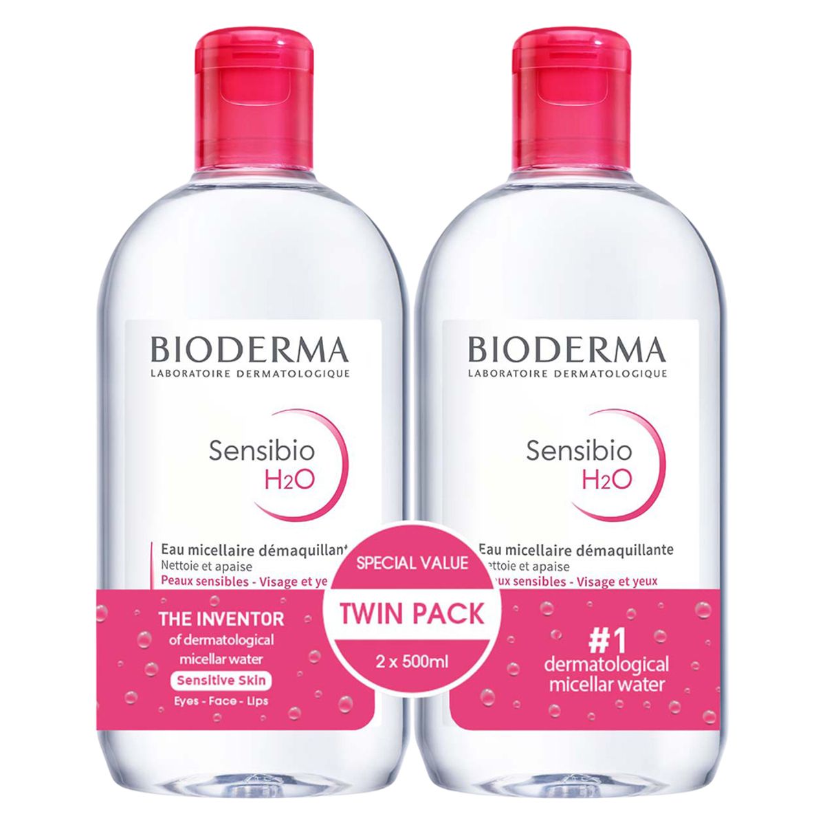 BIODERMA - Duo Sensibio H2O agua micelar para Piel sensible - Bioderma
