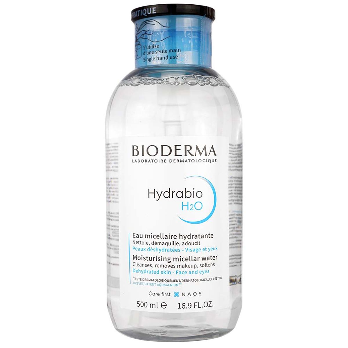 BIODERMA - Hydrabio H2O Solución Micelar para Pieles Deshidratadas Bomba-Reverse - Pump Bottle Bioderma