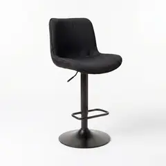 VENHOOUSE - Silla Piso Bar Taburete Altura Regulable Dorik Negra