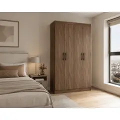 EXIT - Clóset Multiuso 4 Puertas 8 Repisas Café 175x92x32