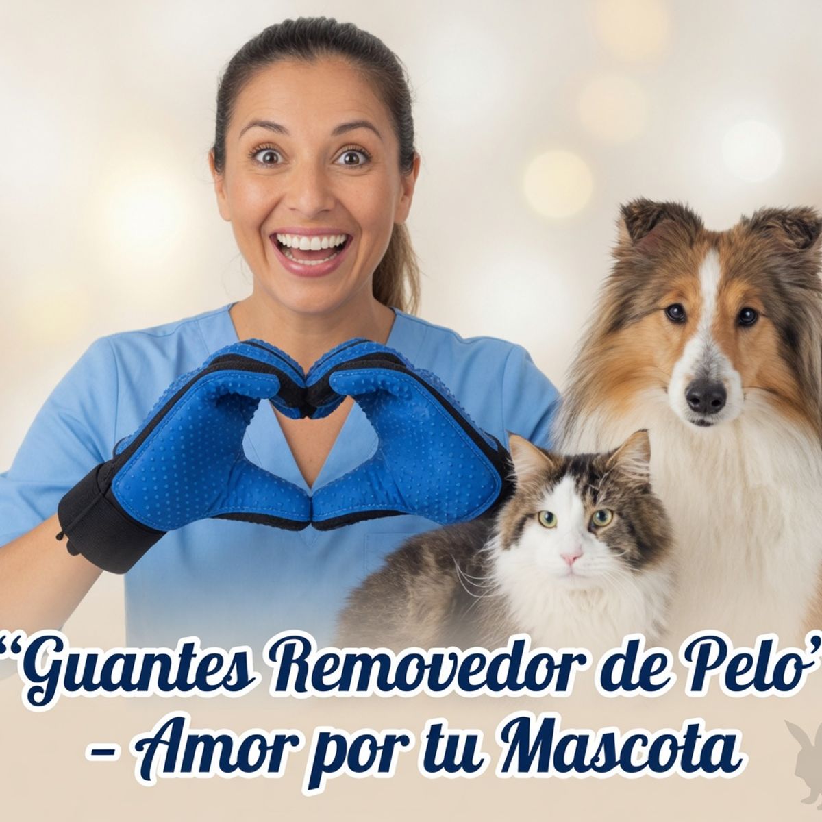 MOVI - 2 Guantes Quitapelos para Mascota - Removedor de Pelo de Perros y Gatos