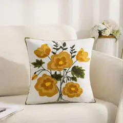 CHINA - Pack De 2 Cojines + 2 Fundas Bordadas Con Cierre Oculto Medida 45x45cm
