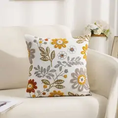 CHINA - Pack De 2 Cojines + 2 Fundas Bordadas Con Cierre Oculto Medida 45x45cm