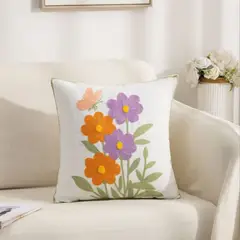 CHINA - Pack De 2 Cojines + 2 Fundas Bordadas Con Cierre Oculto Medida 45x45cm