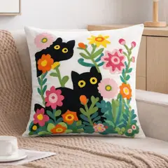 CHINA - Pack De 2 Cojines + 2 Fundas Bordadas Con Cierre Oculto Medida 45x45cm