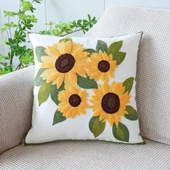 CHINA - Pack De 2 Cojines + 2 Fundas Bordadas Con Cierre Oculto Medida 45x45cm