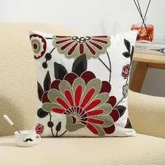 CHINA - Pack De 2 Cojines + 2 Fundas Bordadas Con Cierre Oculto Medida 45x45cm