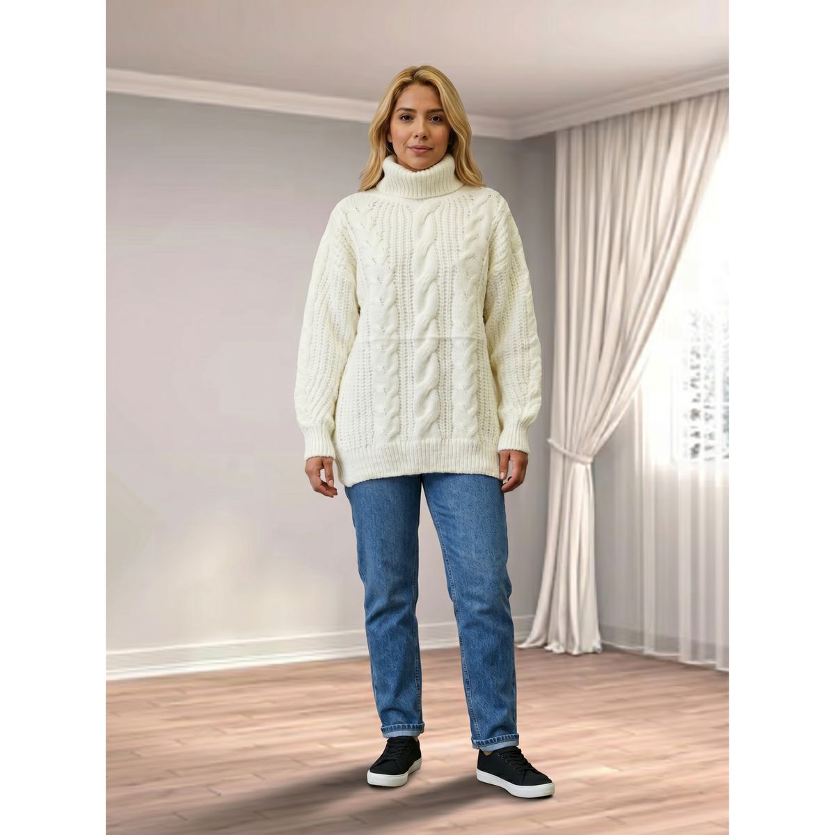 LIKE SHOP - Sweater Lana Mujer Tejido Otoño Invierno Grueso Diseños Colores 6880