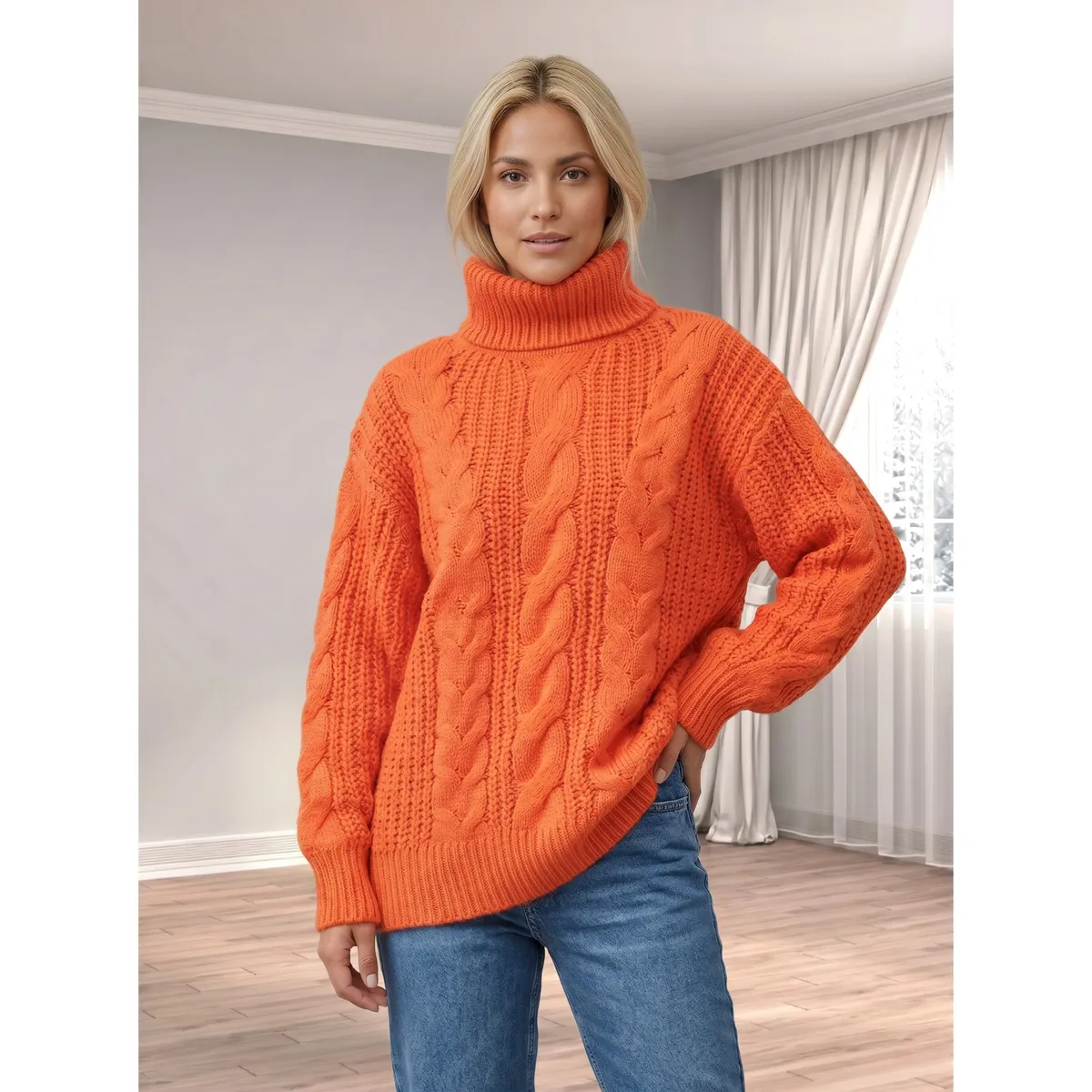 LIKE SHOP - Sweater Lana Mujer Tejido Otoño Invierno Grueso Diseños Colores 6880
